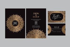 Gold vintage greeting card on a white background. Luxury ornament template. Mandala. Great for invitation, flyer, menu, brochure, postcard, background, wallpaper, decoration, or any desired idea vector