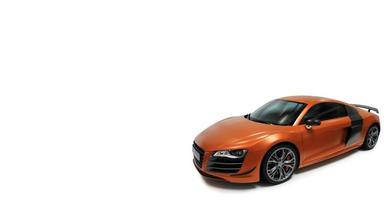 Fast luxury sporty red and orange car photo