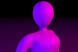 3d render of a statue beautiful overlay image photo