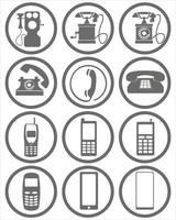 phone evolution icons vector