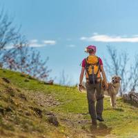 Girl whit dog photo