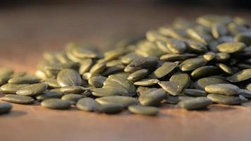 Close-up of pumpkin seeds video