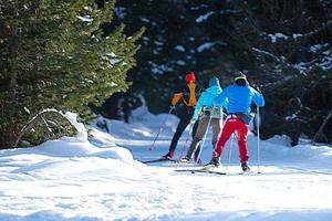 Group of Nordic cross-country skiers photo