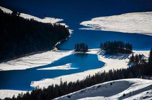 Large alpine lakes thaw photo