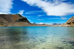 Blue lake of high mountains photo