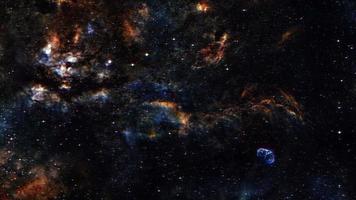 Galaxy exploration through outer space towards universe video