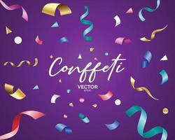 Confetti explosion Vector Illustration, Confetti background vector design. Colorful confetti isolated. Festive vector background