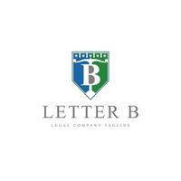 iniciales del logotipo de la empresa b sobre la ley vector