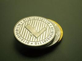 Litecoin digital cryptocurrency coin photo