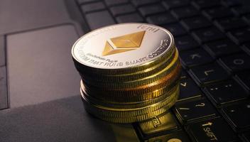 Ethereum Crypto currency coin photo