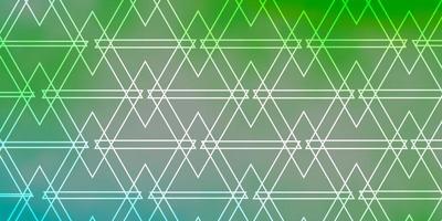 Light Green vector background with lines, triangles.