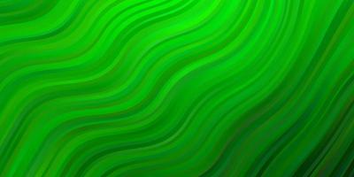 Light Green vector pattern with curves.