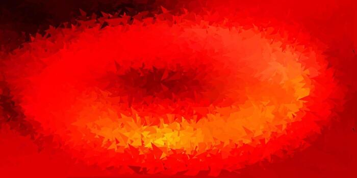 Light red, yellow vector abstract triangle texture.