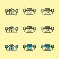 House icon set collection, used for property and environment. vector