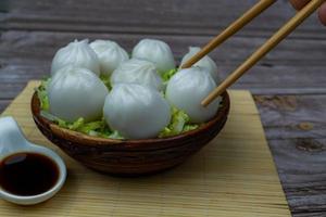 xiao long pao, a famous chinese dumpling photo