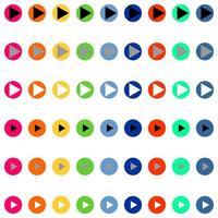 Arrows in round differnt color vector