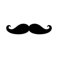 Moustach black color Flat Style