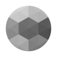 Circle with grey triangulation effect. vector