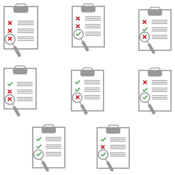 Grey paper on the tablet with different form filling icon. vector