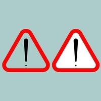 Sign attention red and black colour. vector