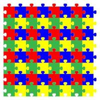 rompecabezas para el fondo rojo azul verde amarillo vector