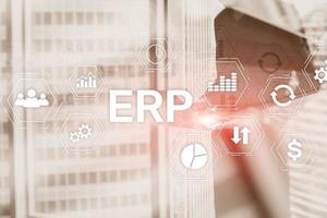 Enterprise resource planning ERP concept. Business People photo