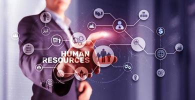 concepto de ocupación de empleo de contratación de recursos humanos. tecnología de negocios internet