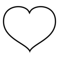 Heart with end icon outline black color vector illustration