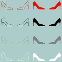 Woman shoes or open toe icon. vector