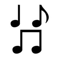 Music note set  icon . Black color . vector