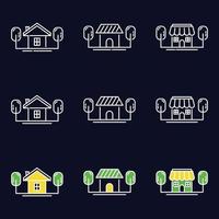 House icon set collection, used for property and environment. vector
