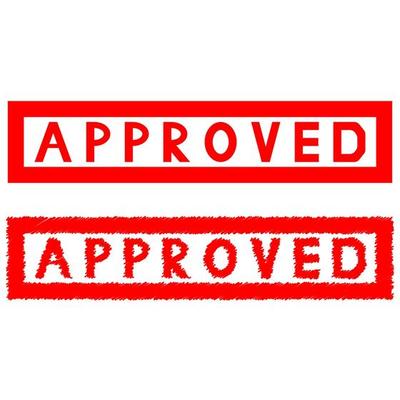 Stamp seal press notes approved.