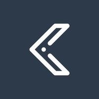 Line art arrow icon, used for direction. vector