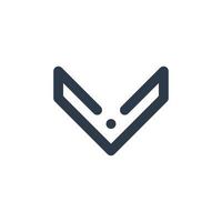 Line art arrow icon, used for direction. vector