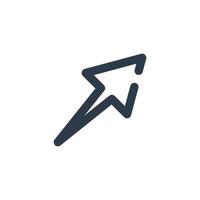 Line art arrow icon, used for direction. vector