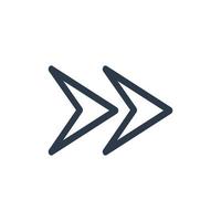 Line art arrow icon, used for direction. vector