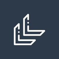 Line art arrow icon, used for direction. vector