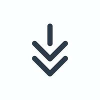 Line art arrow icon, used for direction. vector