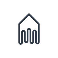 Line art arrow icon, used for direction. vector