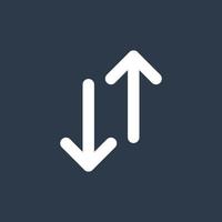 Line art arrow icon, used for direction. vector