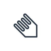Line art arrow icon, used for direction. vector