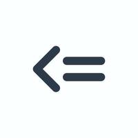 Line art arrow icon, used for direction. vector