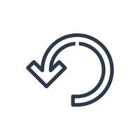 Line art arrow icon, used for direction. vector