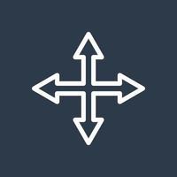 Line art arrow icon, used for direction. vector