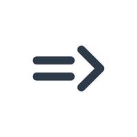 Line art arrow icon, used for direction. vector