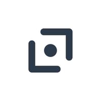 Line art arrow icon, used for direction. vector
