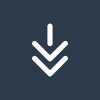 Line art arrow icon, used for direction. vector