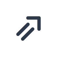 Line art arrow icon, used for direction. vector
