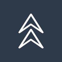 Line art arrow icon, used for direction. vector
