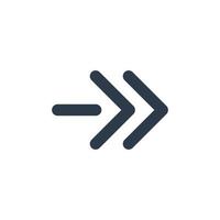Line art arrow icon, used for direction. vector